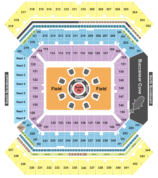 Raymond James Stadium Metallica Seating Chart